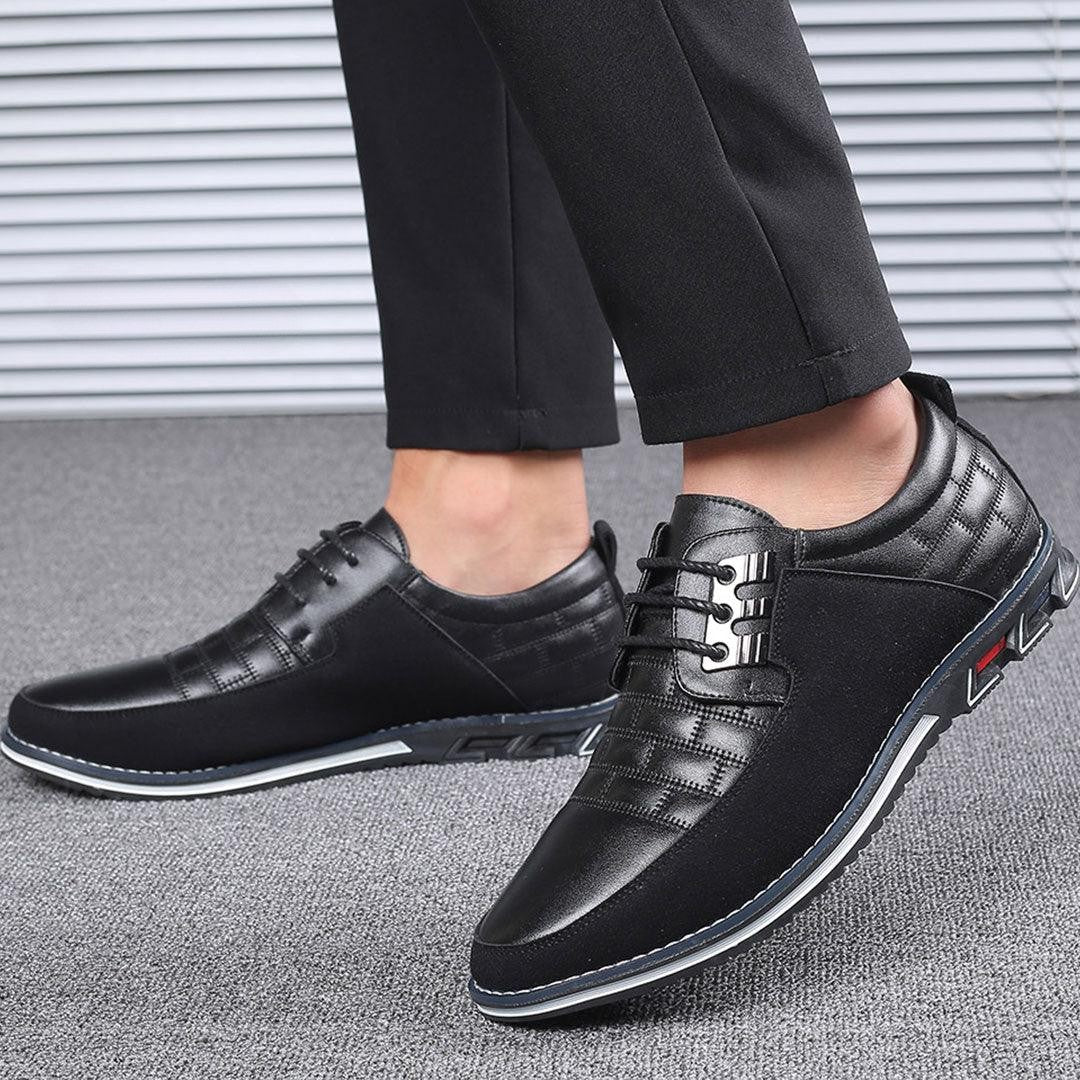 Oxford – Herren Oxford-Schuhe Ultrabequeme Allwetter-Schuhe aus Premium-Veganleder – Schwarz