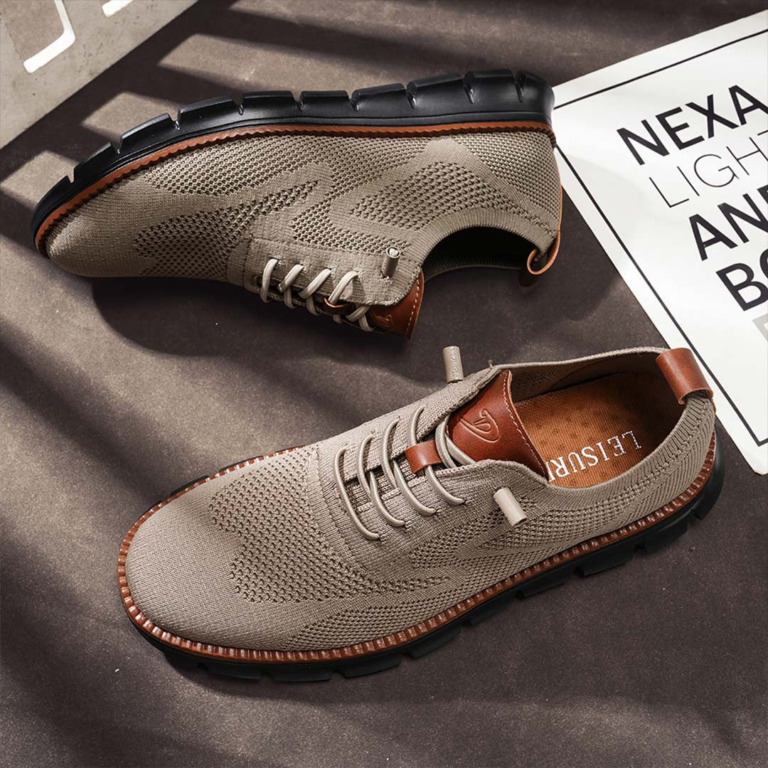 Urban Blackout – Herren Sneaker Ultrabequeme Allwetter-Schuhe aus Premium-Strick – Braun