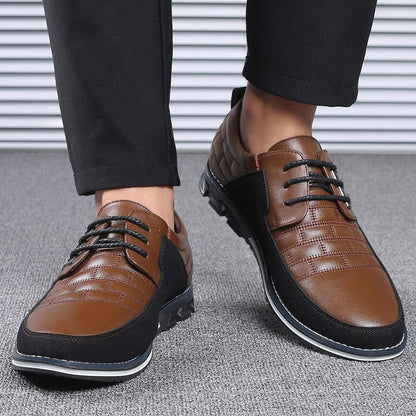 Oxford – Herren Oxford-Schuhe Ultrabequeme Allwetter-Schuhe aus Premium-Veganleder – Kastanienbraun