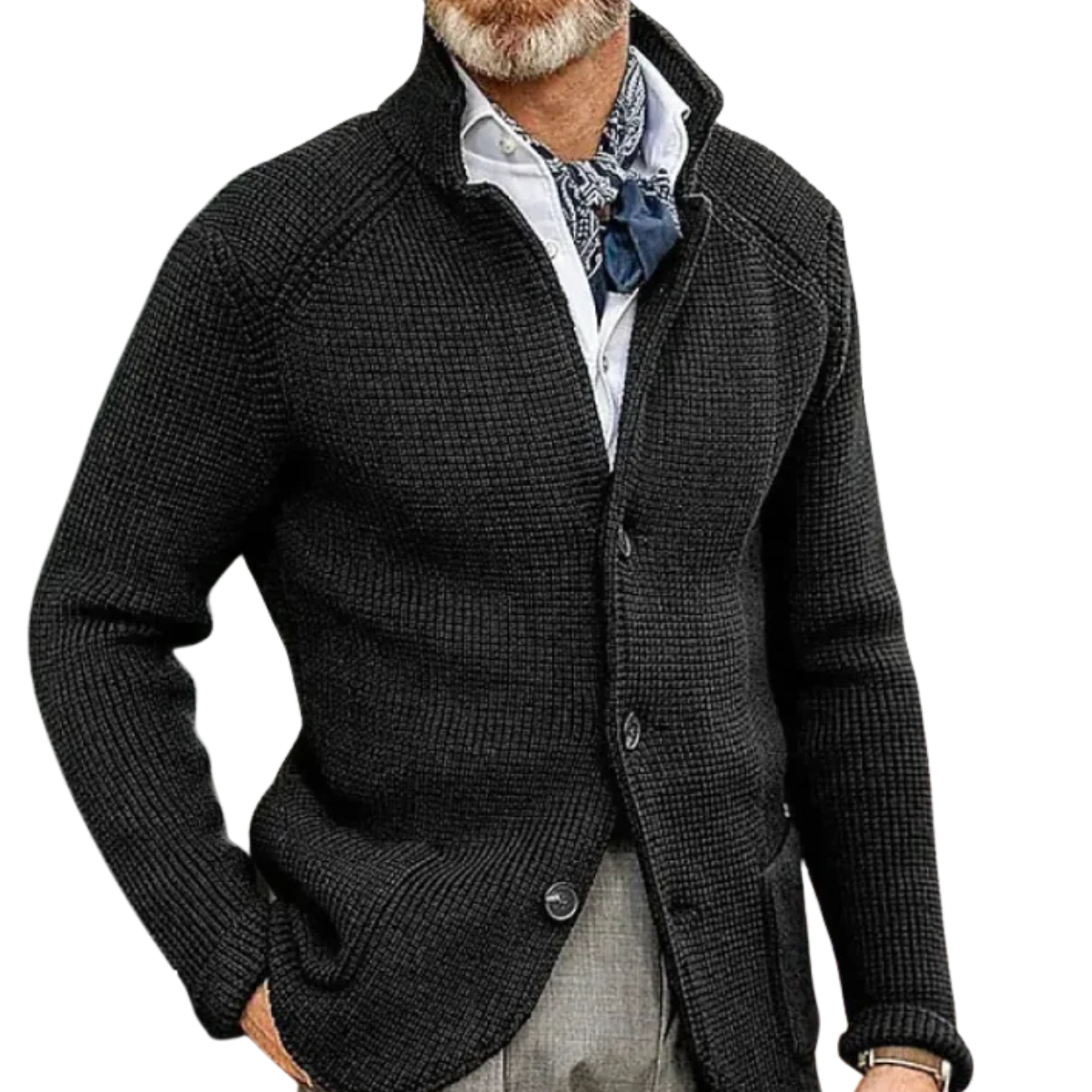 Men's Knitted Sweater Coat