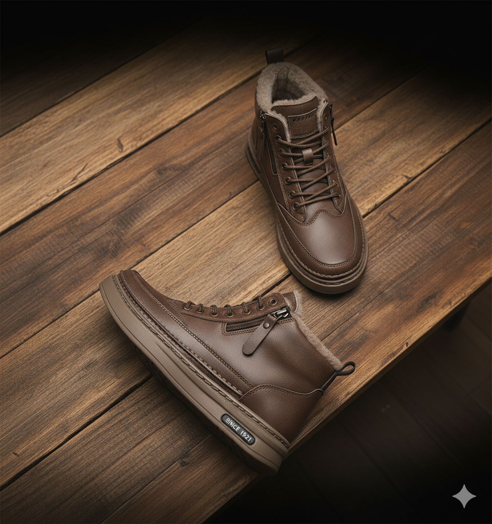 NordicBoot – Herren Winterstiefel waterproof & warm - Braun