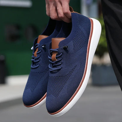 Urban Classic – Herren Sneaker Bequeme aus Strick in Marineblau