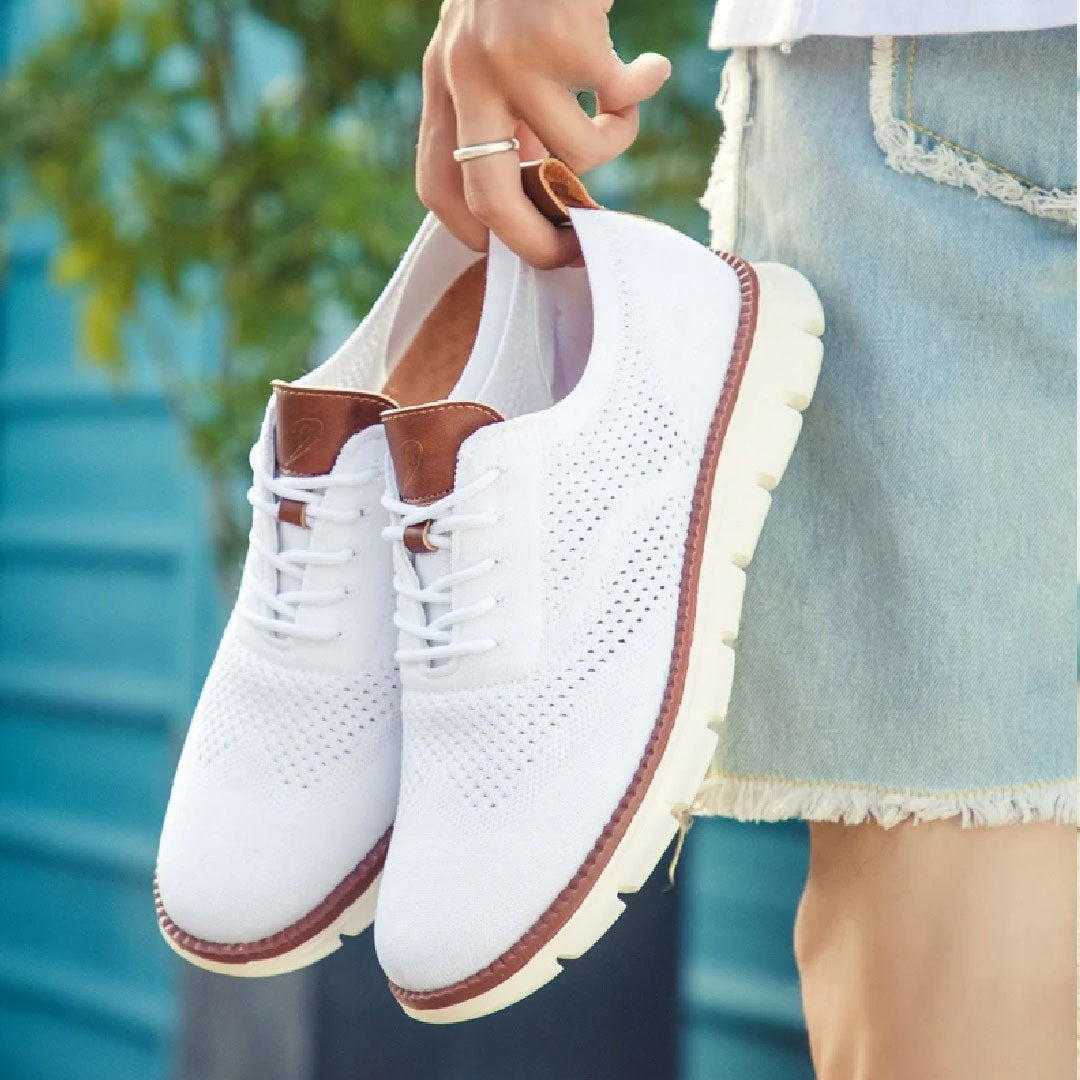 Swift – Herren Sneaker Ultrabequeme Allwetter-Schuhe aus Premium-Strick – Weiß