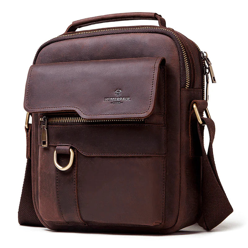 Vintage Ledermessenger-Tasche